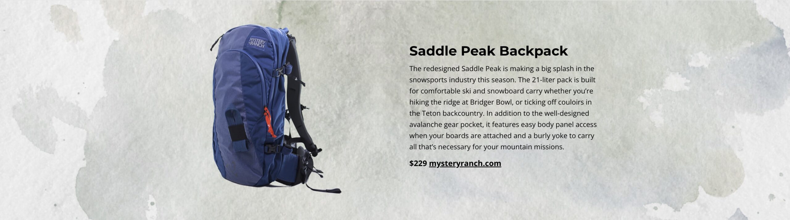 Mystery Ranch Saddle Peak Backpack