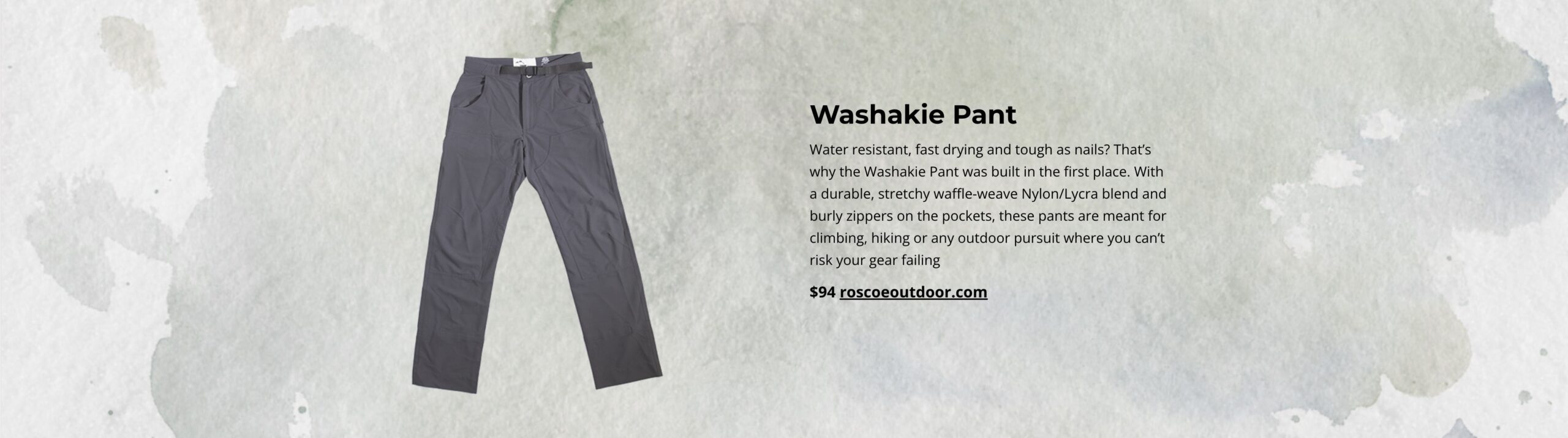 Roscoe Outdoor Washakie Pant