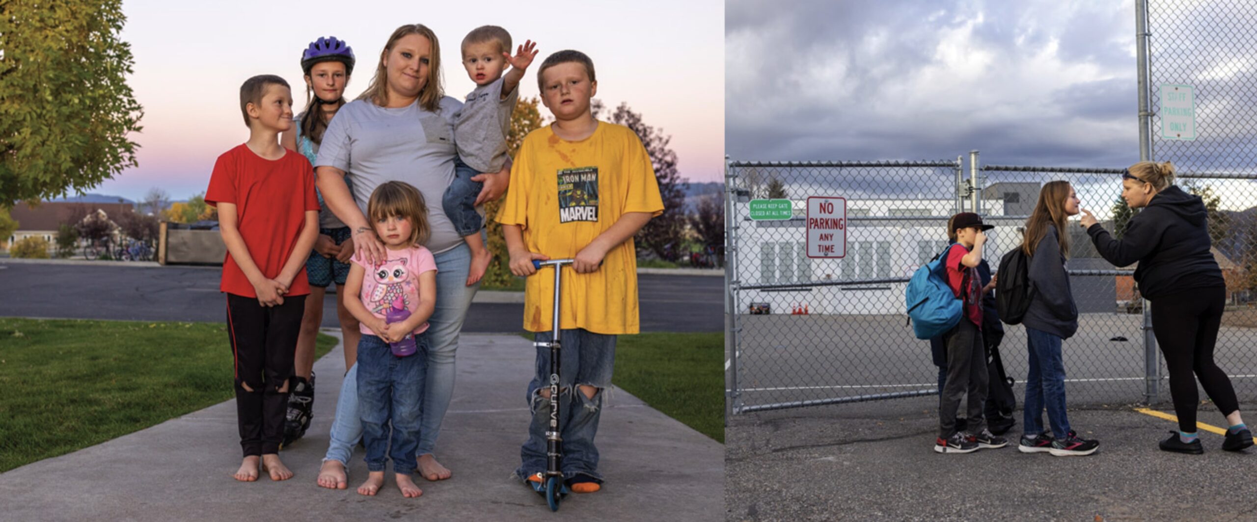 Alton family portrait and Veta in car