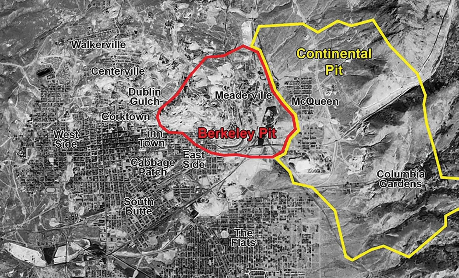 Columbia Gardens: 52 Acres of Heaven 8 A map showing the location of Columbia Gardens in Butte, Montana